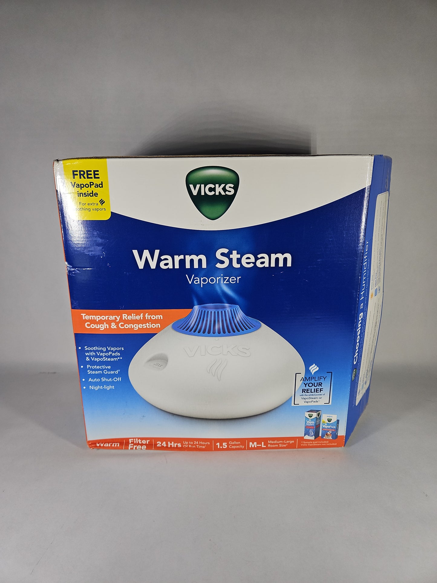 Vicks Warm Steam Vaporizer & Humidifier – 1.5 Gallon