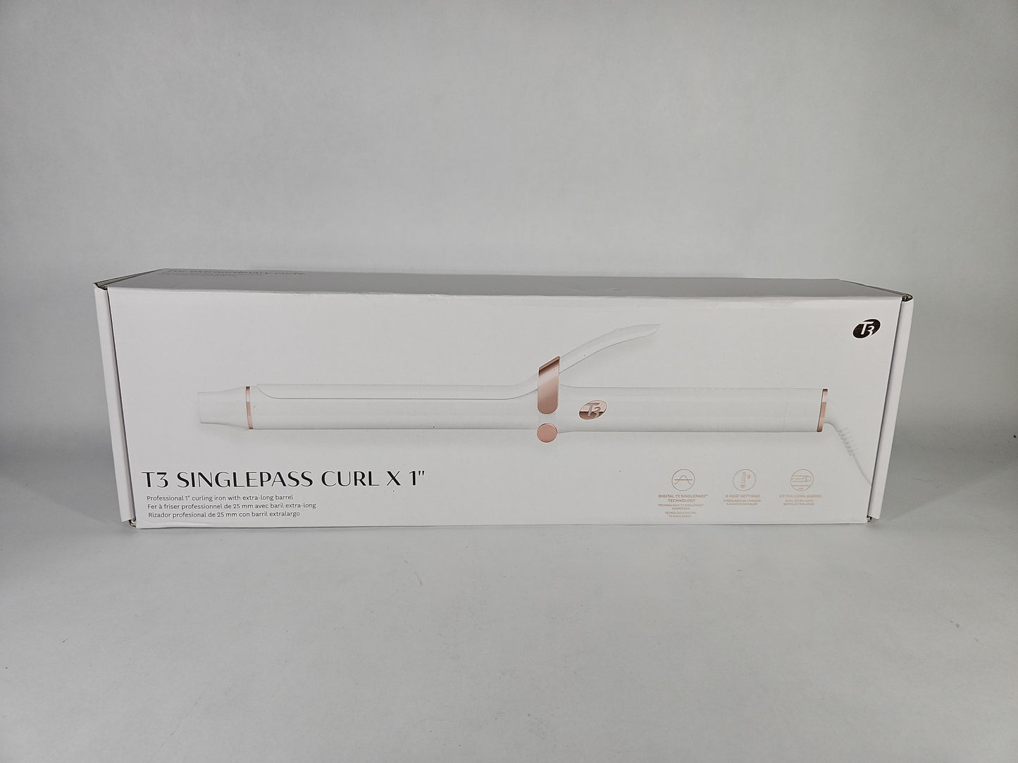 T3 SinglePass Curl X 1" Ceramic Extra-Long Barrel Curling Iron