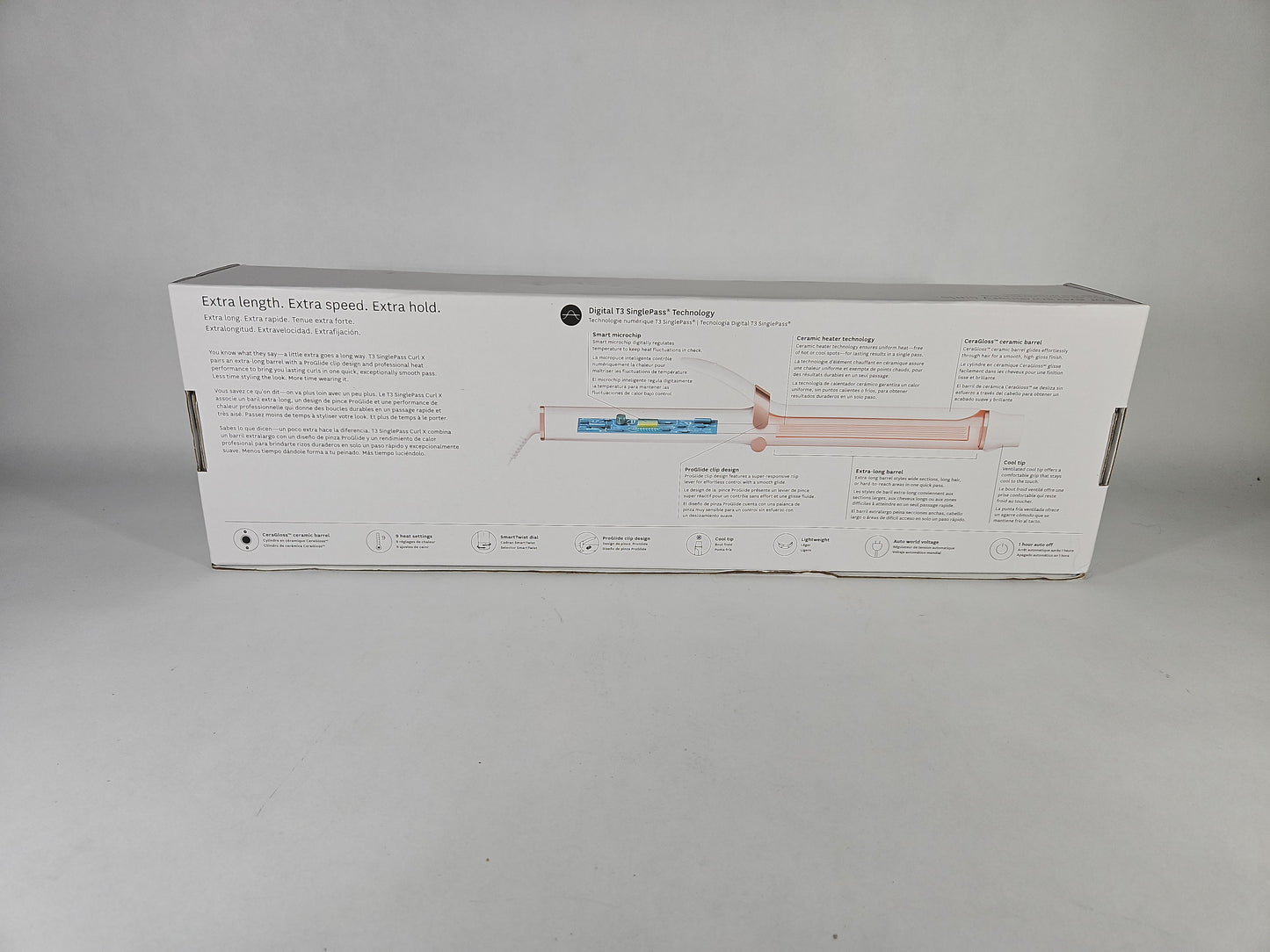 T3 SinglePass Curl X 1" Ceramic Extra-Long Barrel Curling Iron