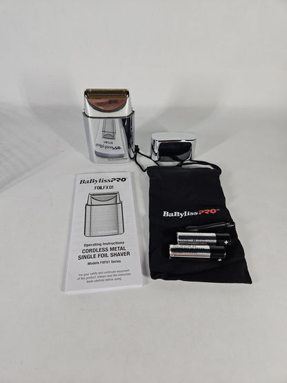 BaBylissPRO FOILFX01 Cordless Metal Single Foil Shaver - USED