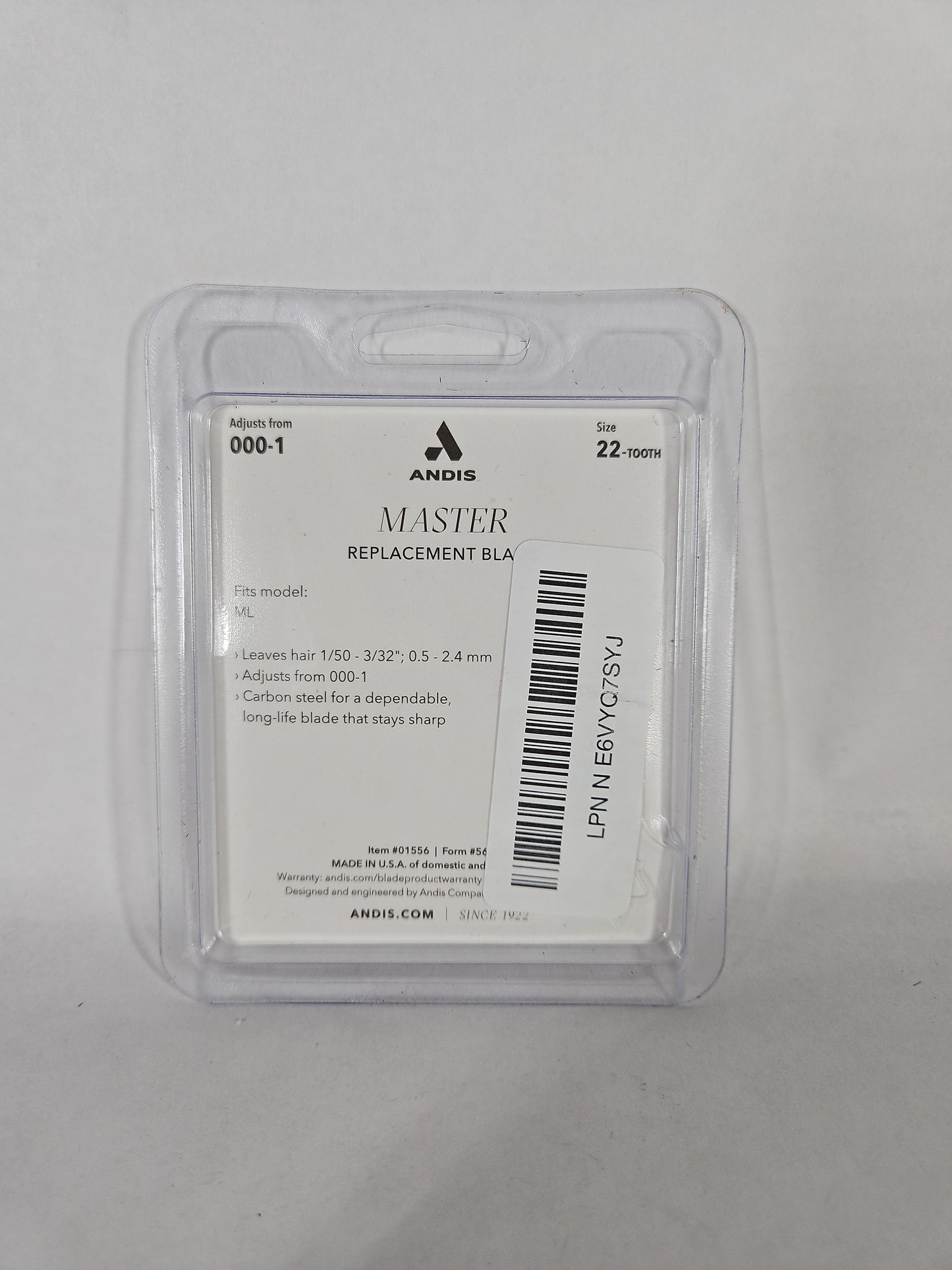 Andis Master 22-Tooth Replacement Blade – Size 000–1