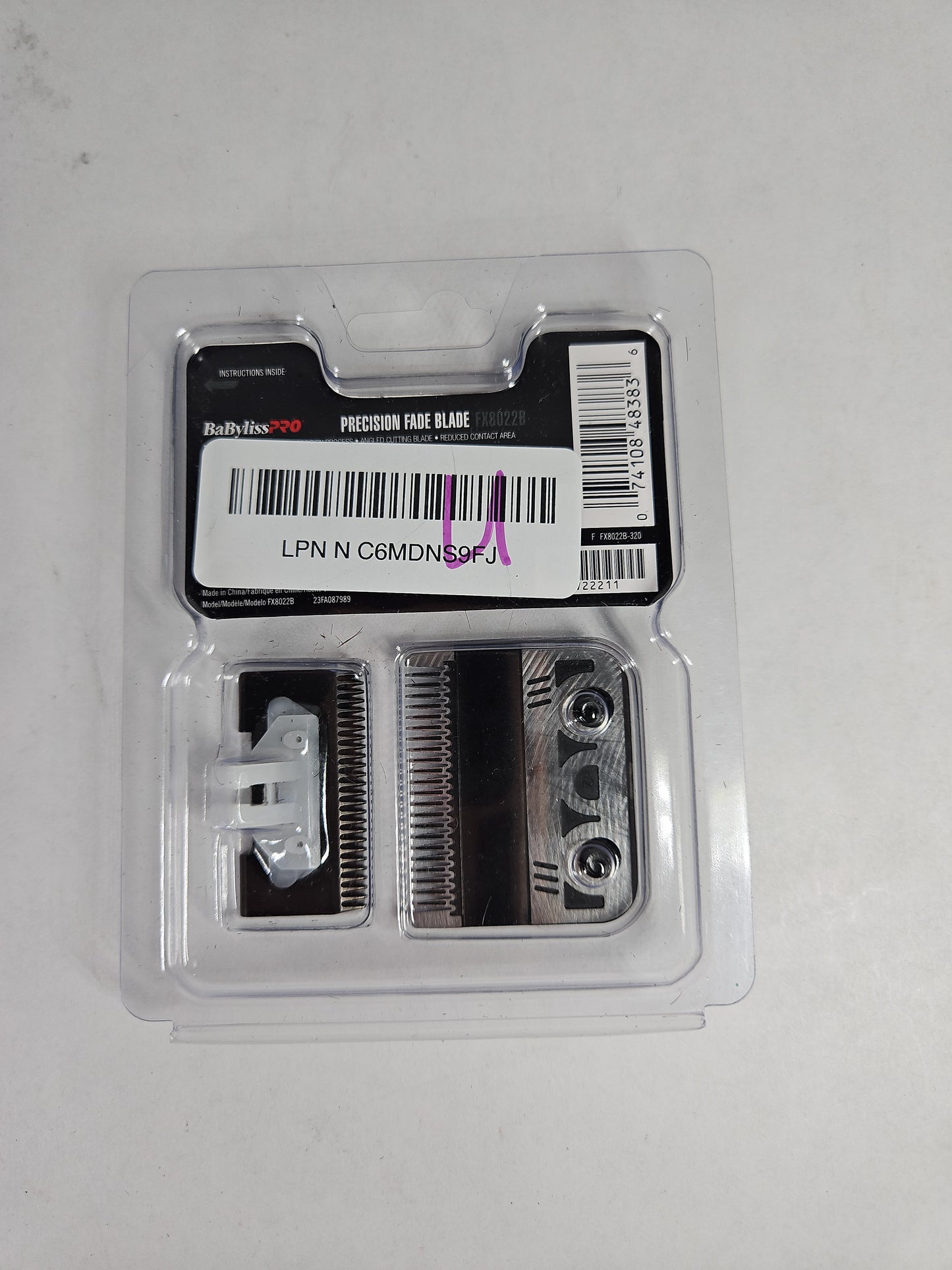 BaBylissPRO Black Titanium Metal Injection Molded MIM Precision Fade Blade - USED