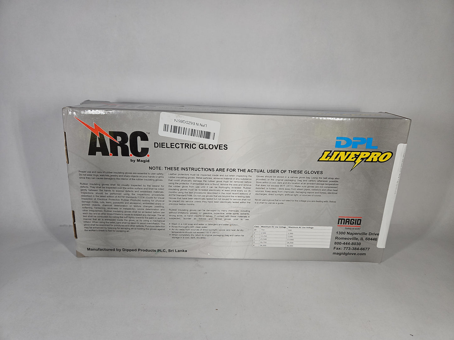 Magid A.R.C. Class 0 Electrical Insulating Gloves – Black, Size 8.5
