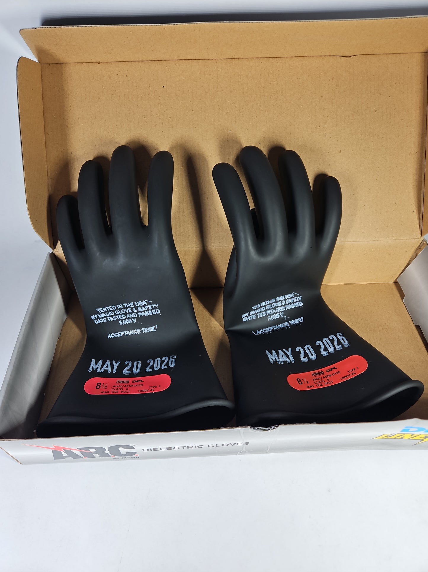 Magid A.R.C. Class 0 Electrical Insulating Gloves – Black, Size 8.5
