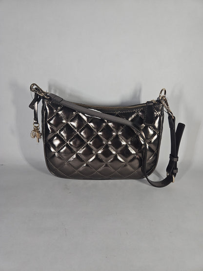 GUESS Tinsley Small Quilted Flap Shoulder Bag – Metallic