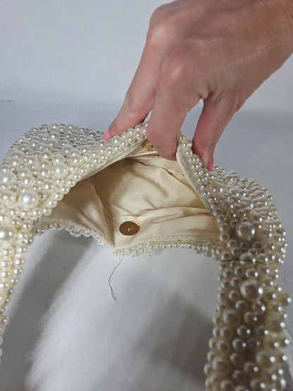 I.N.C. International Concepts All Over Pearl Pouch Clutch – Pearl