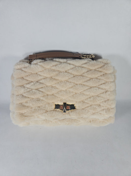 I.N.C. International Concepts Soft Ajae Quilted Faux Fur Handbag – Sherpa