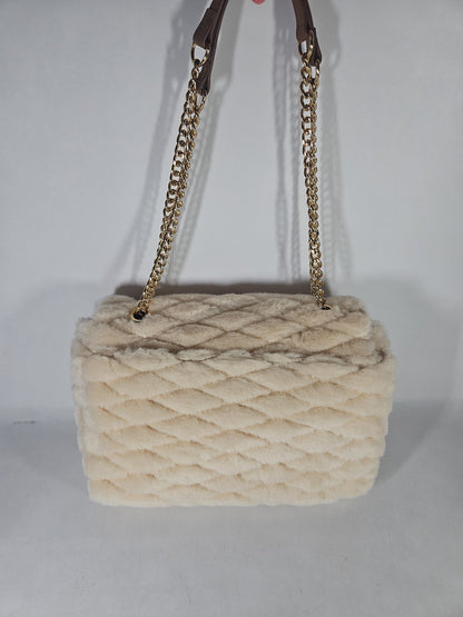 I.N.C. International Concepts Soft Ajae Quilted Faux Fur Handbag – Sherpa