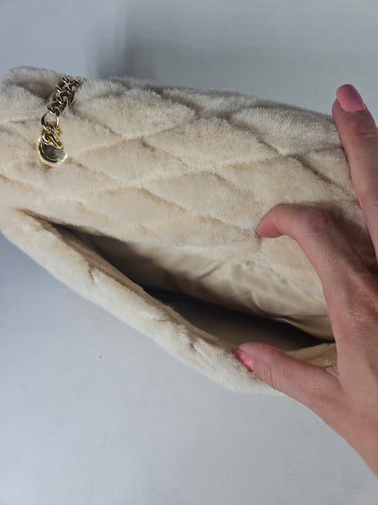 I.N.C. International Concepts Soft Ajae Quilted Faux Fur Handbag – Sherpa