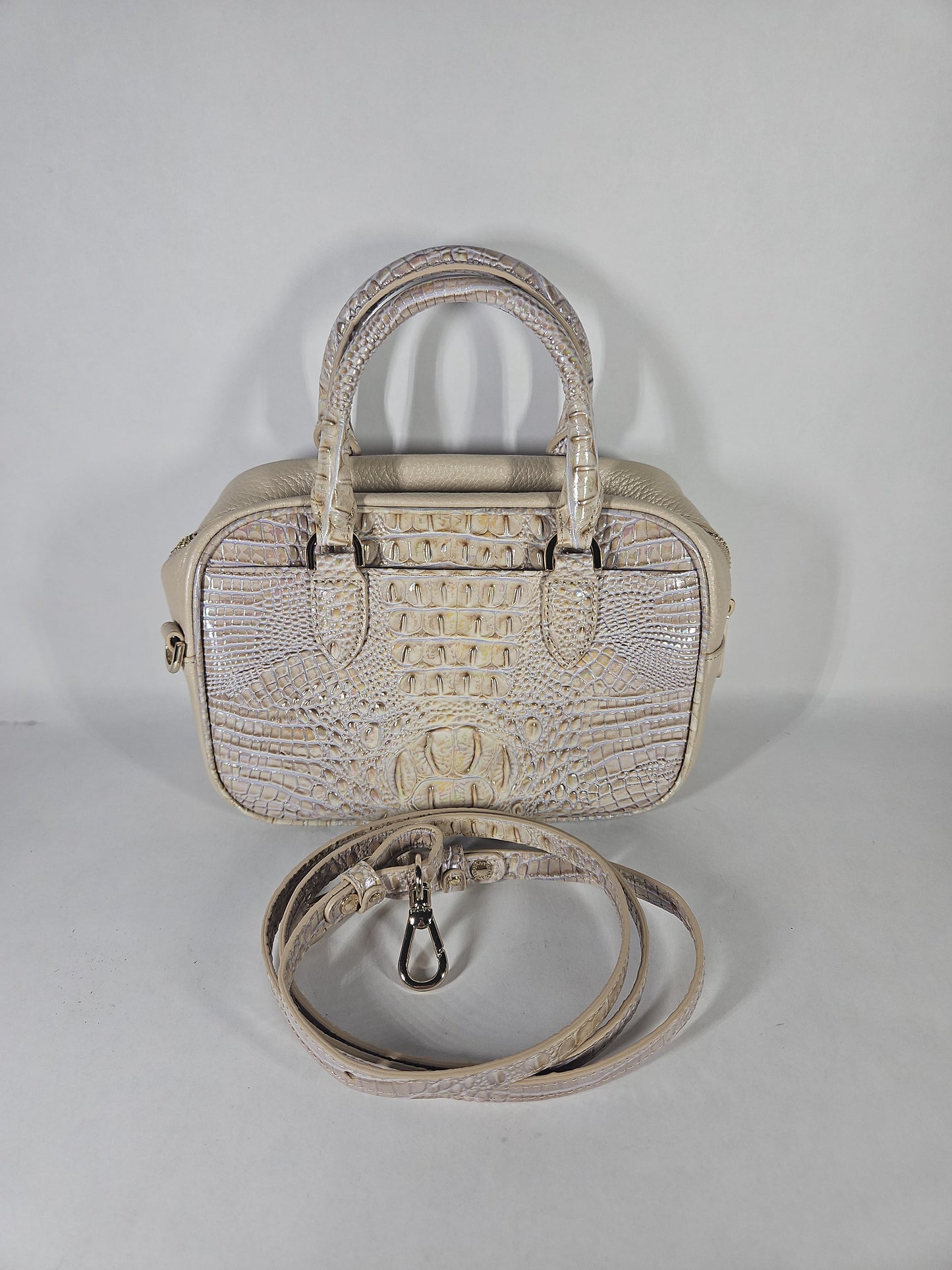 Brahmin Mara Admire Leather Satchel Bag – Pearl Admire
