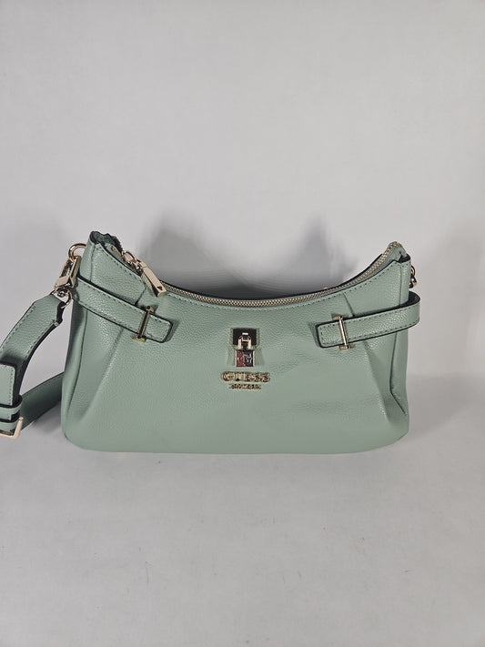 GUESS Yesba Buckle-Detail Shoulder Bag – Sage Green