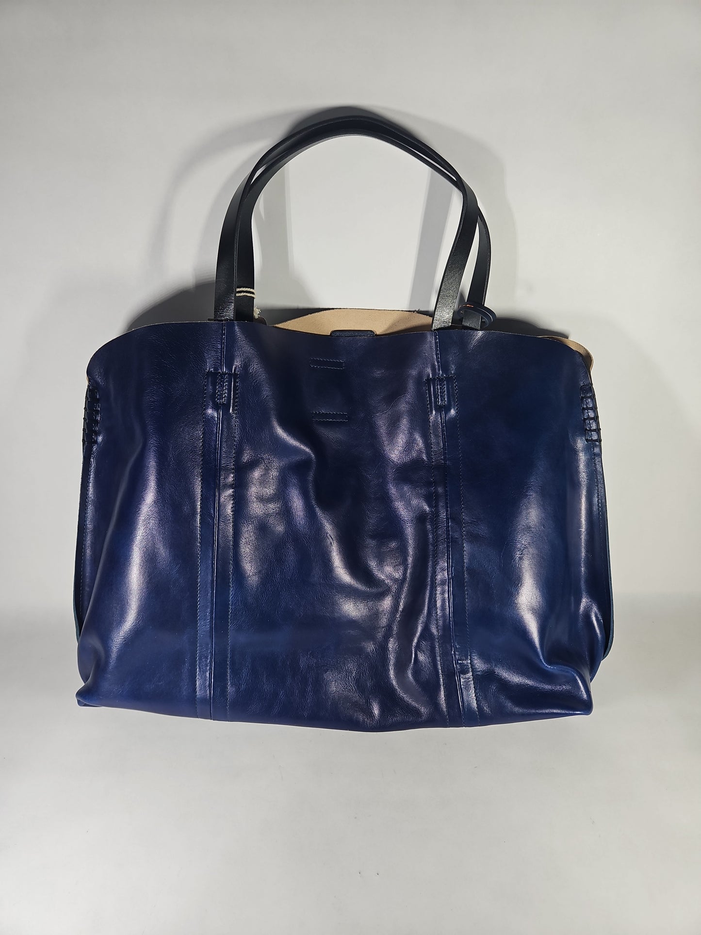 Old Trend Genuine Leather Forest Island Tote Bag – Navy