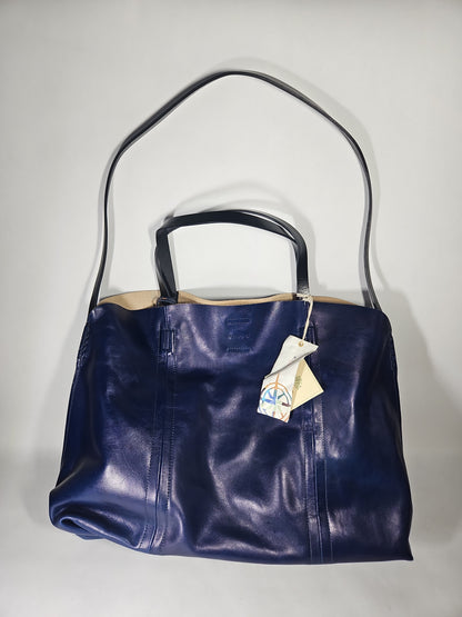 Old Trend Genuine Leather Forest Island Tote Bag – Navy