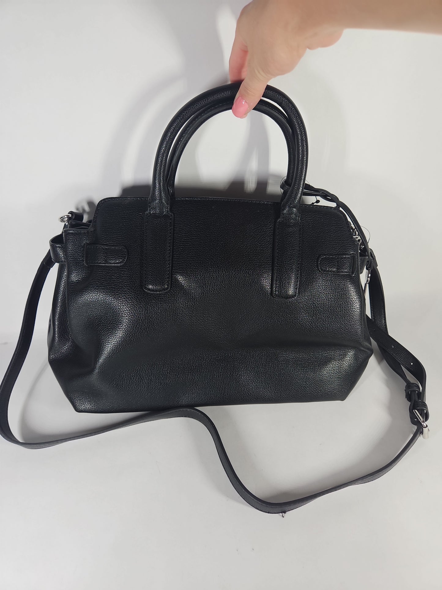 Nine West Lille Triple Compartment Satchel Bag – Black