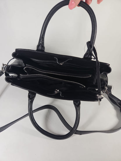 Nine West Lille Triple Compartment Satchel Bag – Black