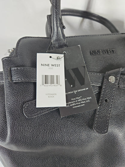 Nine West Lille Triple Compartment Satchel Bag – Black