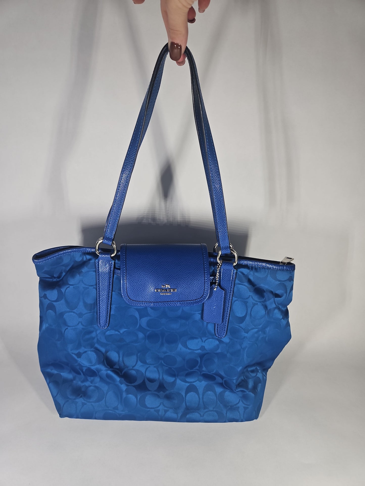 Coach Ward Signature Nylon Tote Bag – Royal Blue USED