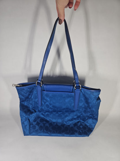 Coach Ward Signature Nylon Tote Bag – Royal Blue USED