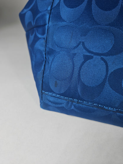 Coach Ward Signature Nylon Tote Bag – Royal Blue USED