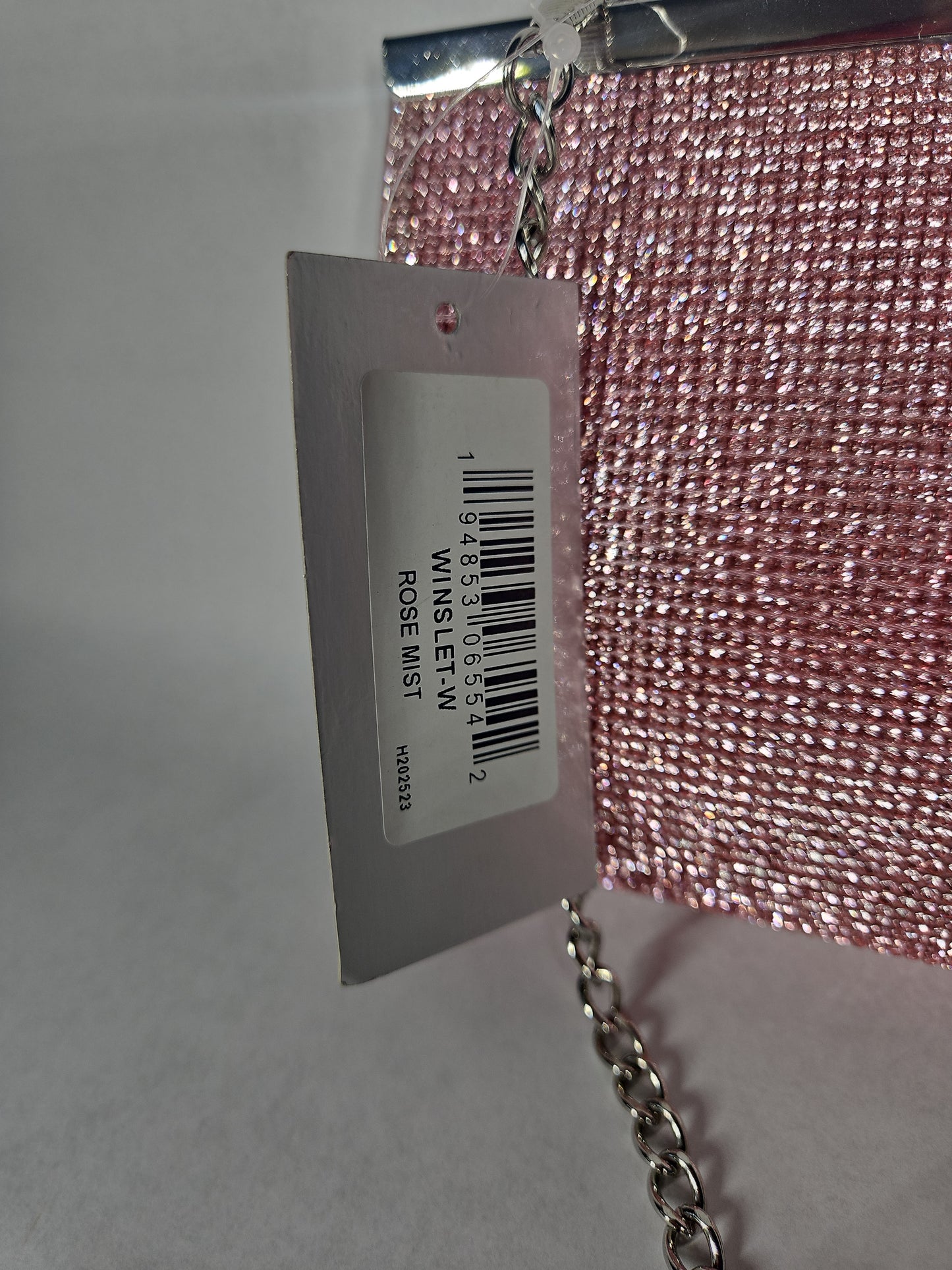 Nina Winslet Crystal Frame Clutch – Rose Mist