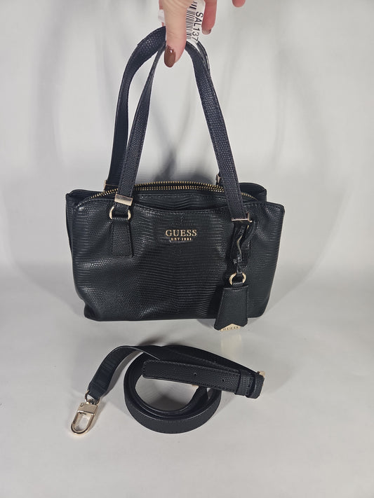 GUESS Lyndi Small Girlfriend Satchel Bag – Black