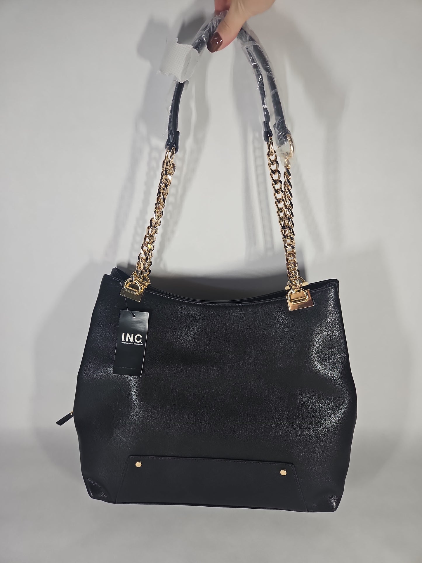 I.N.C. International Concepts Trippii Chain Tote – Black
