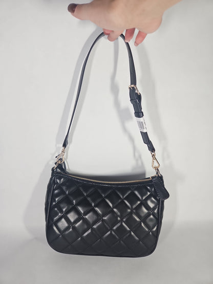 GUESS Tinsley Medium Quilted Shoulder Bag – Black MSRP $108