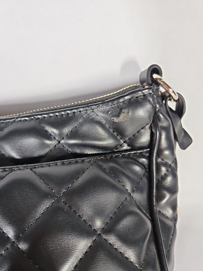 GUESS Tinsley Medium Quilted Shoulder Bag – Black MSRP $108