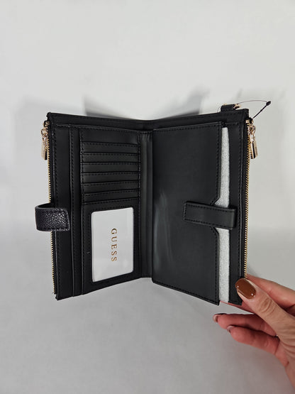 GUESS Yesba Double-Zip Organizer Wallet – Black
