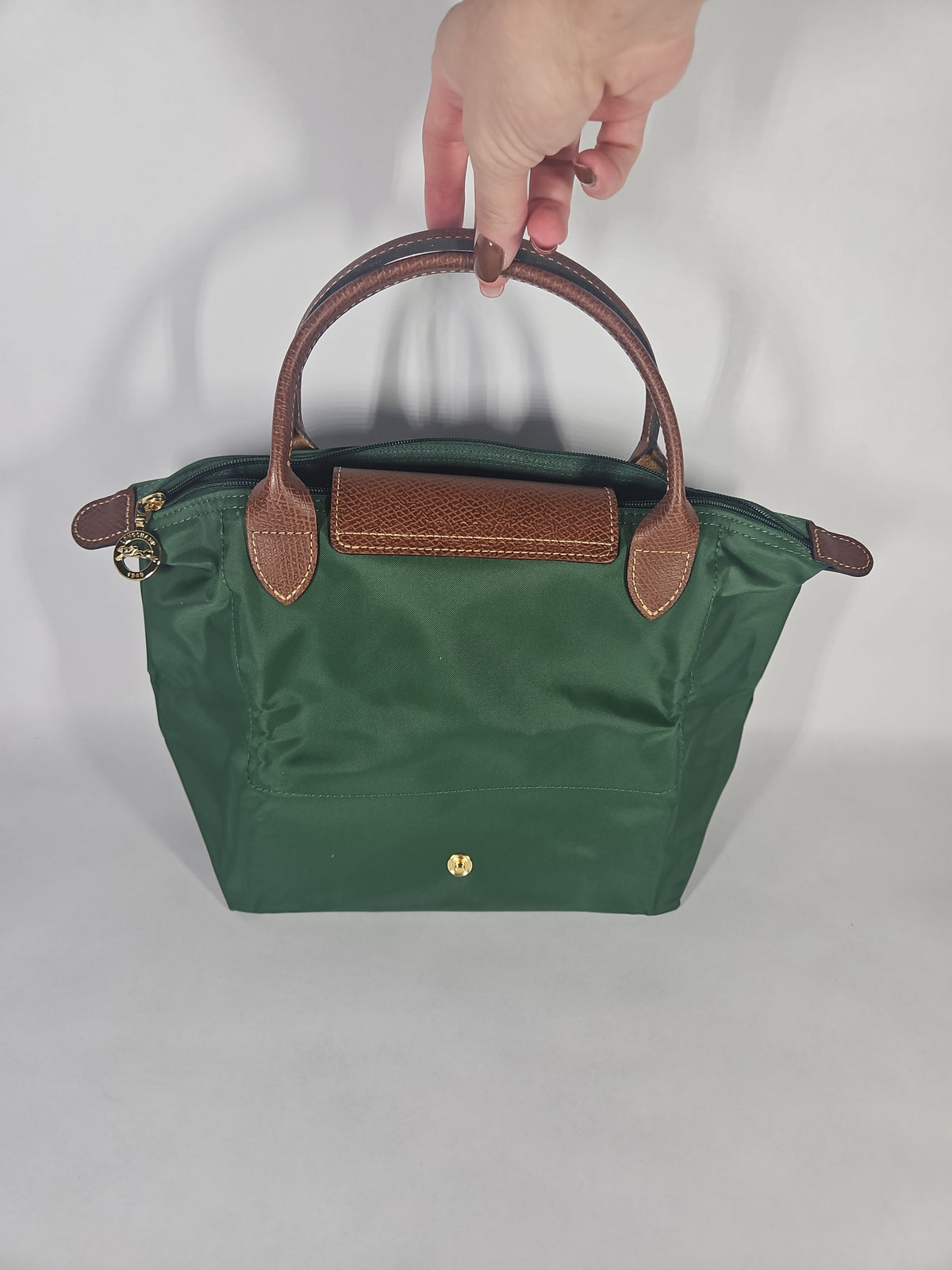 Longchamp Le Pliage Original Small Top Handle Handbag – British Green