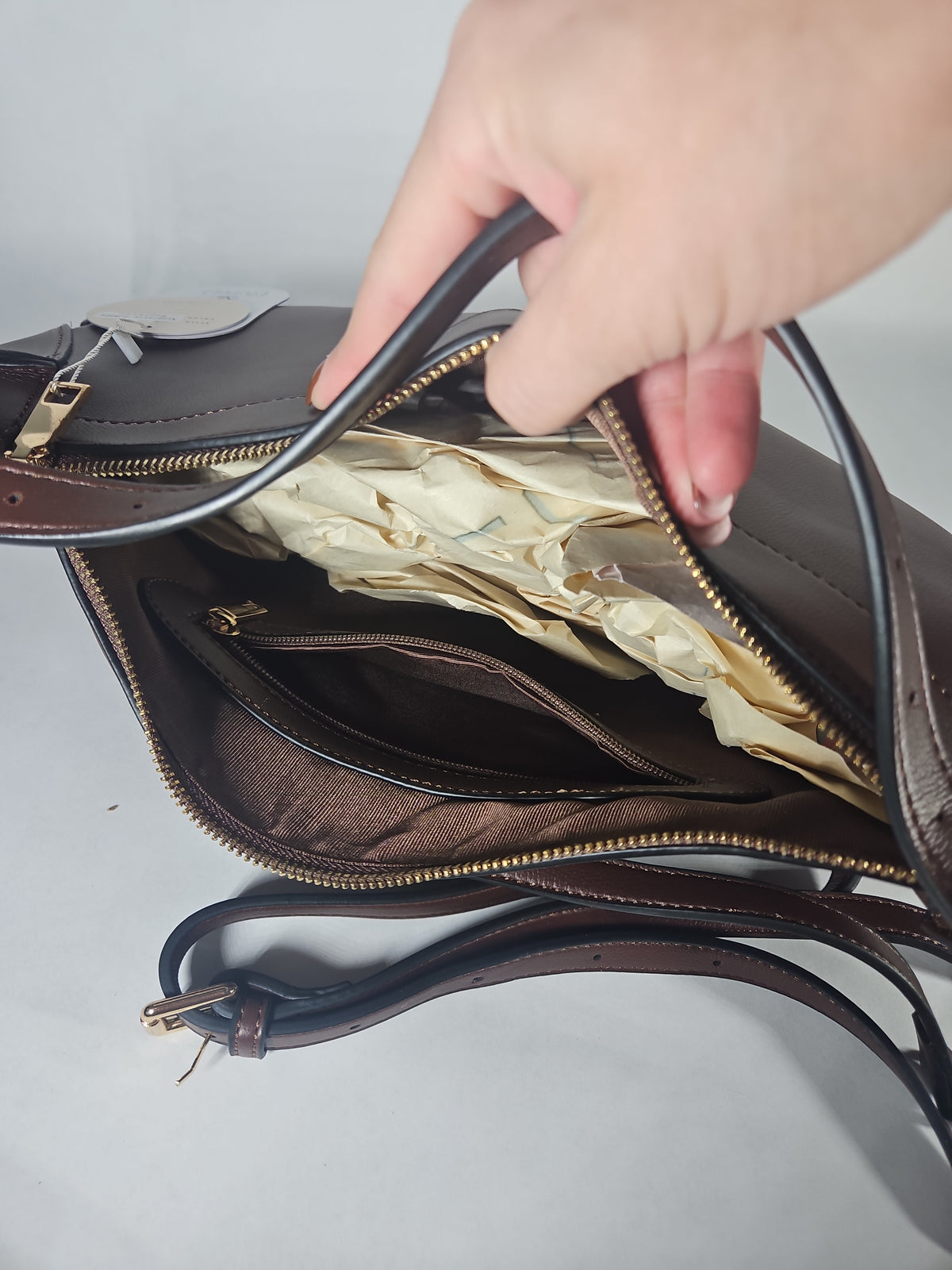 Melie Bianco Nicolette Shoulder Handbag – Espresso
