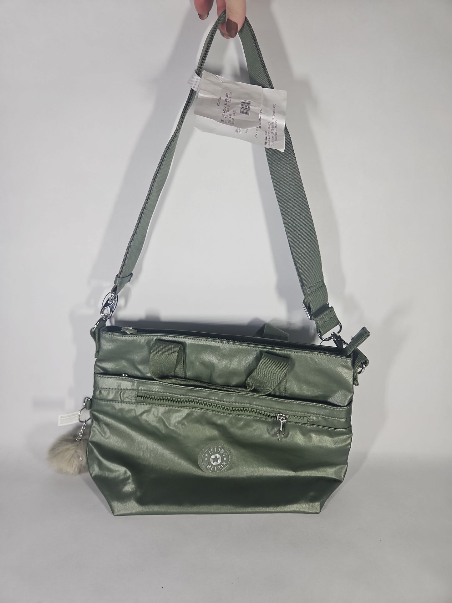 Kipling Large Zamora Up Handbag – Army Green