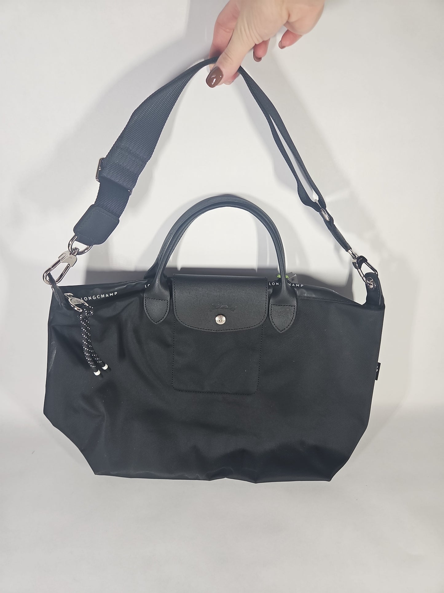 Longchamp Le Pliage Energy Extra Small Handbag with Strap – Black