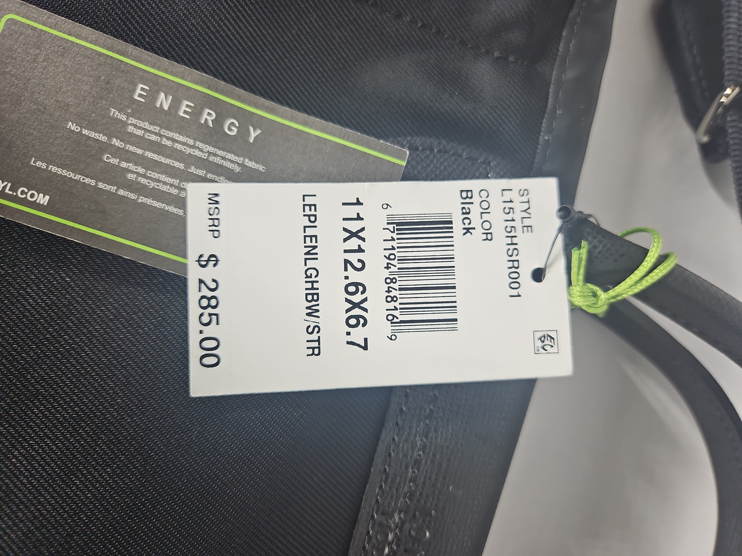 Longchamp Le Pliage Energy Extra Small Handbag with Strap – Black