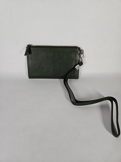 Tommy Hilfiger x Anthony Ramos Genuine Leather Wristlet Wallet – Army Green