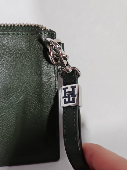 Tommy Hilfiger x Anthony Ramos Genuine Leather Wristlet Wallet – Army Green