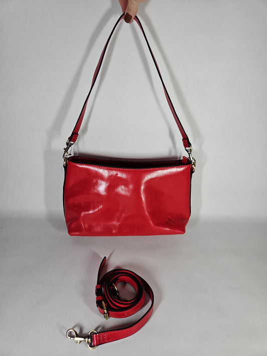 Patricia Nash Betta Medium Leather Shoulder Handbag – Red