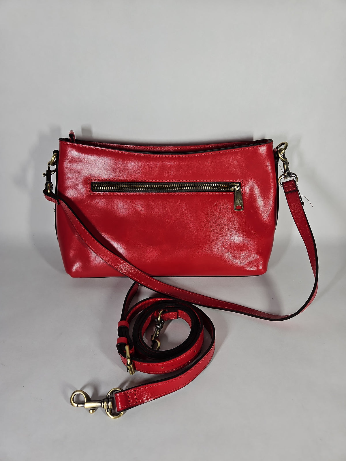 Patricia Nash Betta Medium Leather Shoulder Handbag – Red