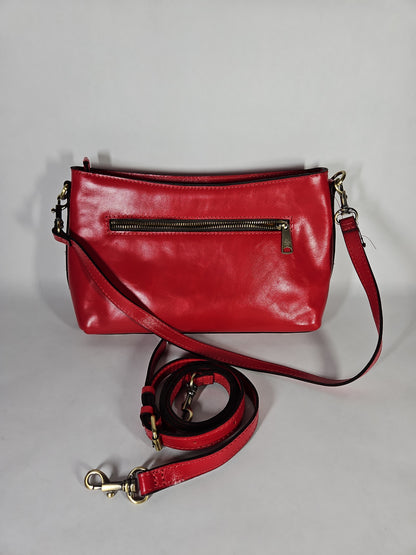 Patricia Nash Betta Medium Leather Shoulder Handbag – Red