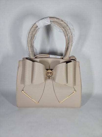 Crossi Poppy Bowtie Top Handle Satchel Bag – Ivory
