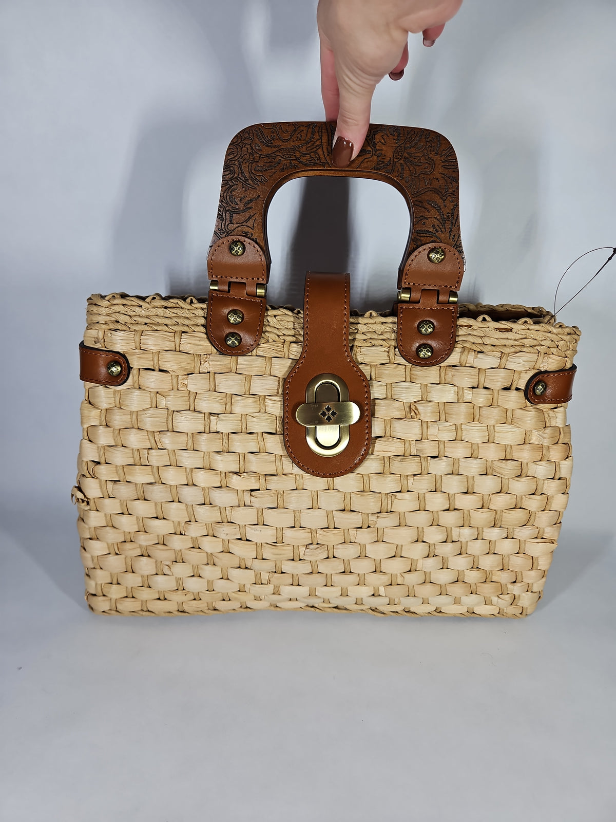 Patricia Nash Sancia Large Woven Satchel Bag