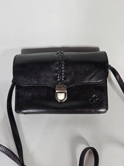 Patricia Nash Bianco Small Leather Crossbody Organizer – Black/Silver