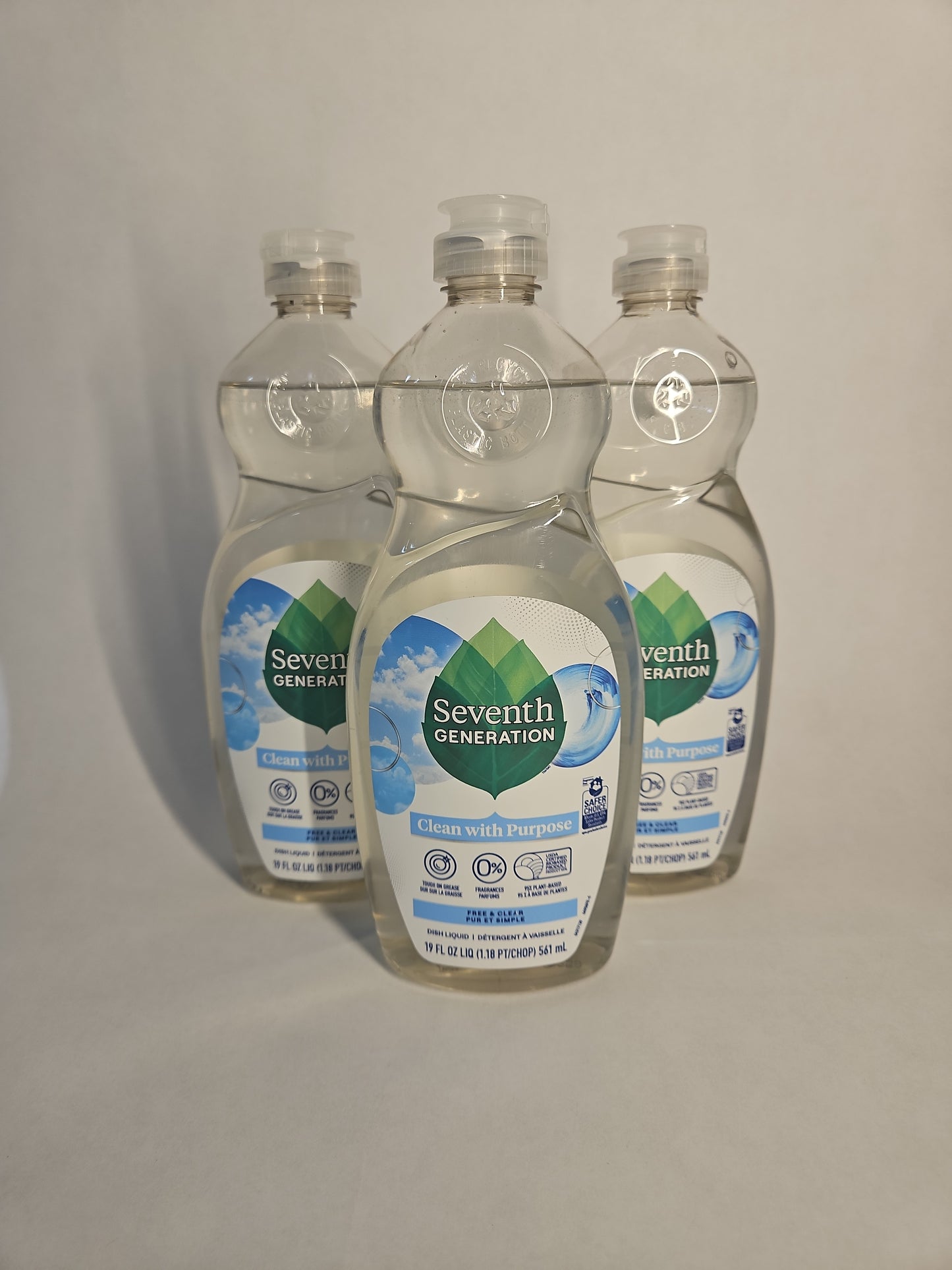 Seventh Generation Free & Clear Dish Soap – 19 oz 3-Pack