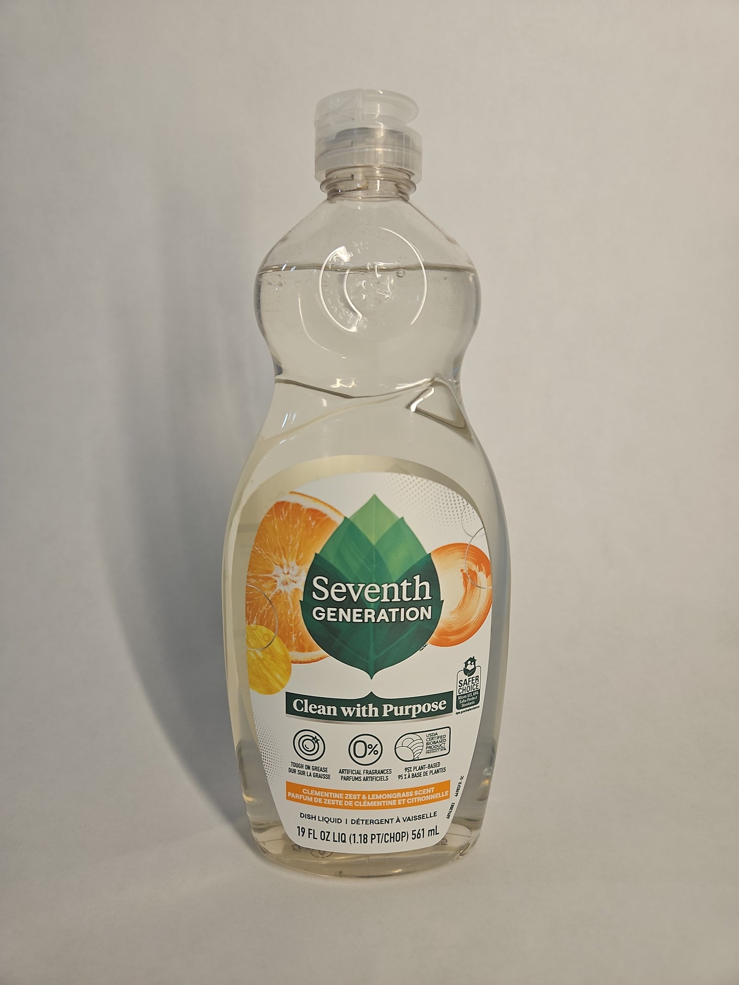 Seventh Generation Clementine Zest & Lemongrass Dish Soap – 19 oz 6-Pack