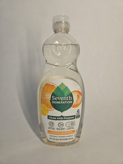 Seventh Generation Clementine Zest & Lemongrass Dish Soap – 19 oz 6-Pack
