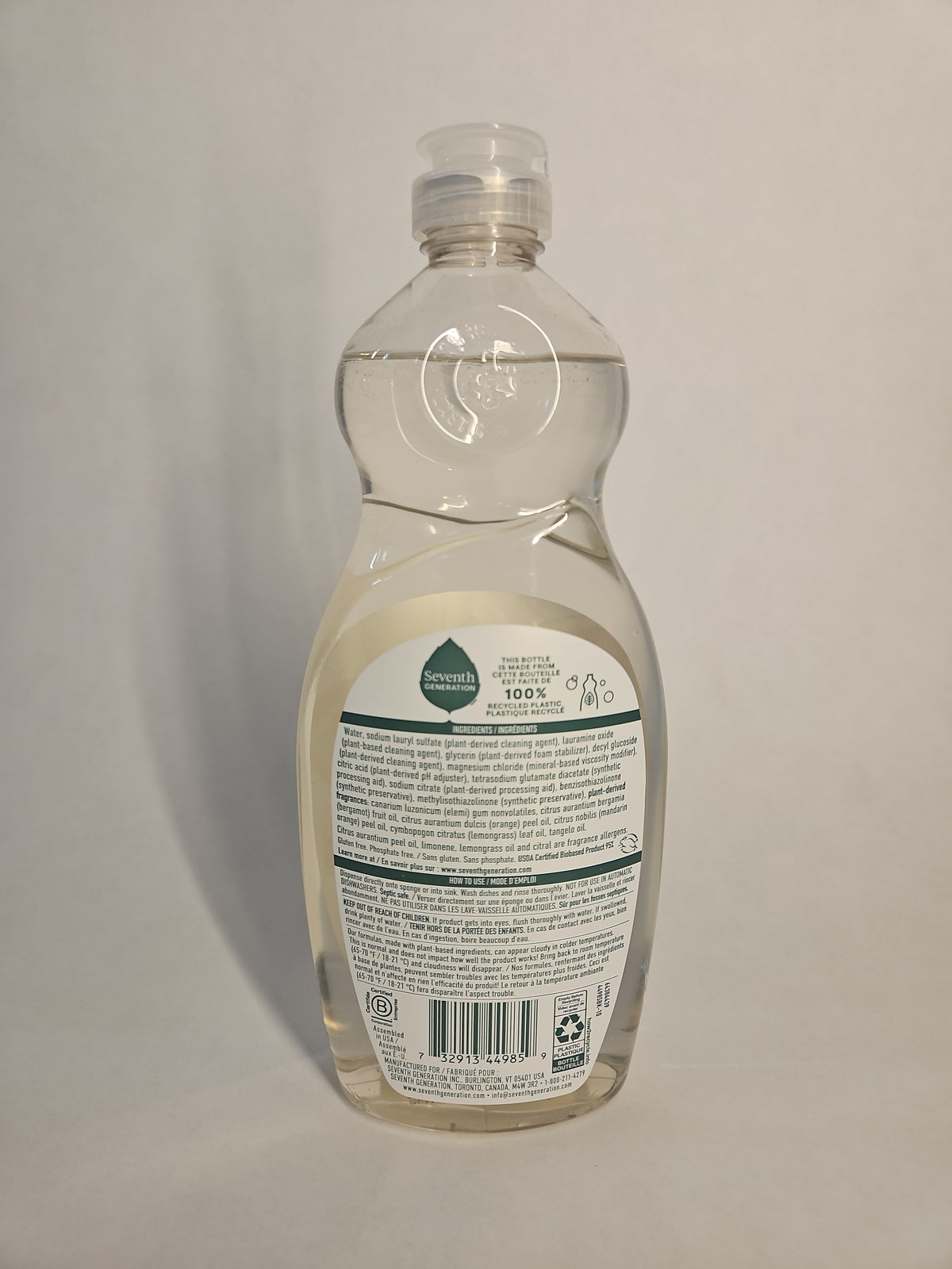 Seventh Generation Clementine Zest & Lemongrass Dish Soap – 19 oz 6-Pack