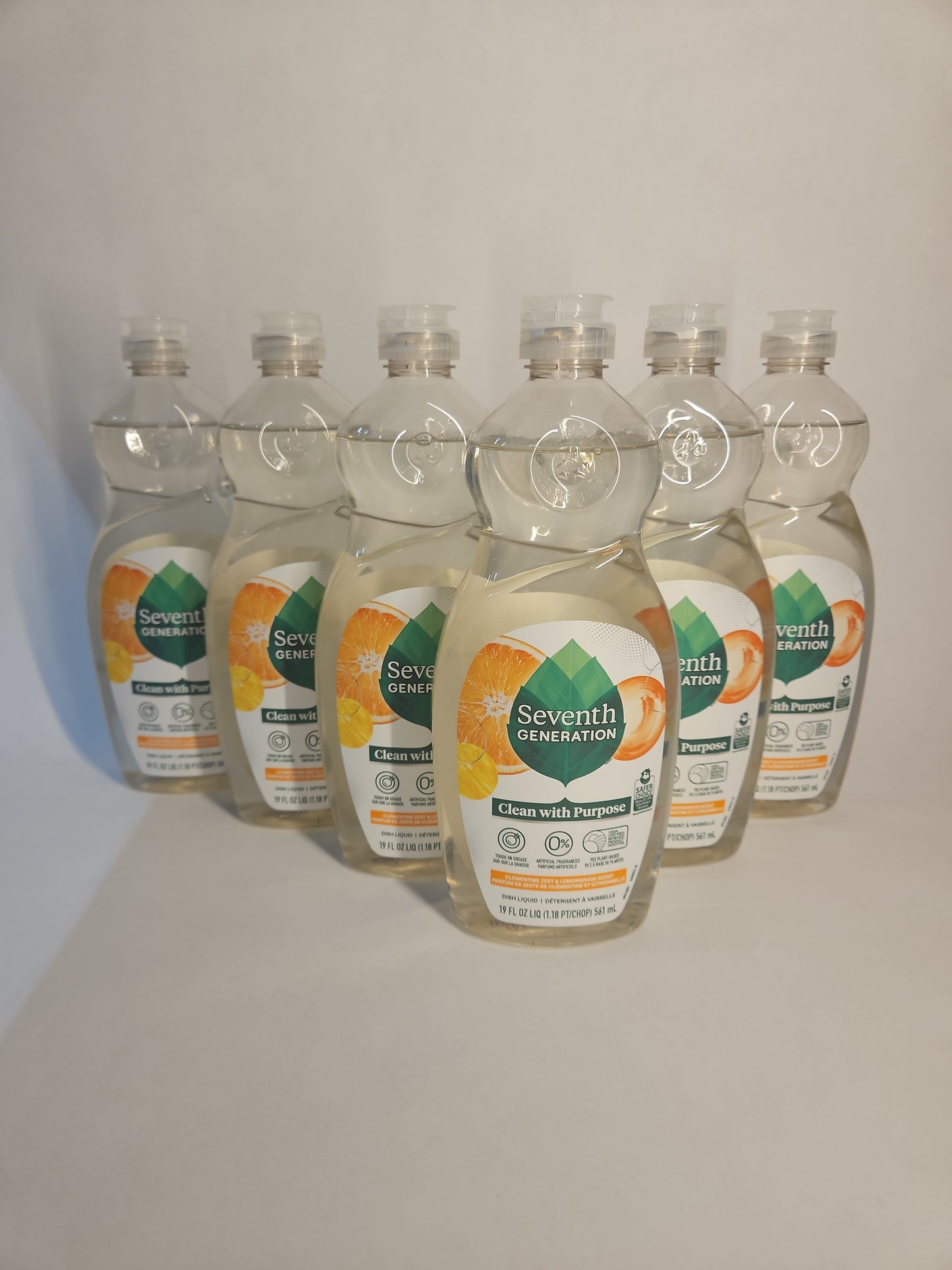 Seventh Generation Clementine Zest & Lemongrass Dish Soap – 19 oz 6-Pack