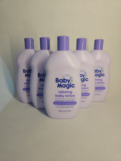 Baby Magic Calming Baby Lotion – Lavender &amp; Chamomile 16.5 oz 5-Pack
