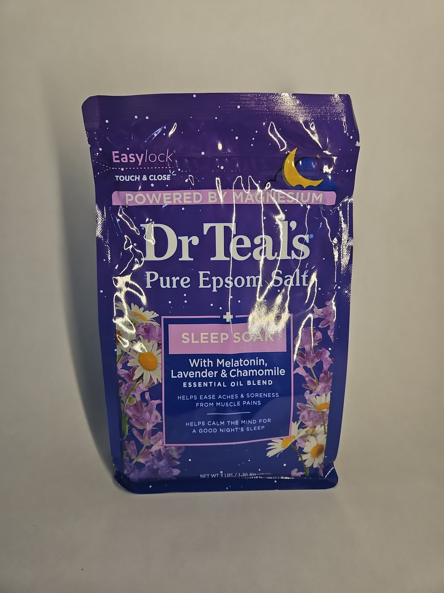 Dr Teal's Pure Epsom Salt Sleep Soak with Melatonin, Lavender &amp; Chamomile – 3 lb