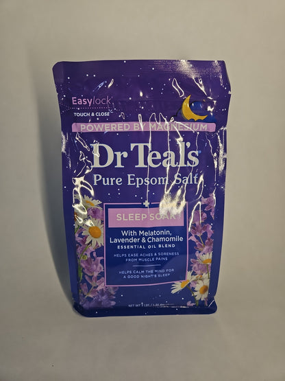 Dr Teal's Pure Epsom Salt Sleep Soak with Melatonin, Lavender &amp; Chamomile – 3 lb